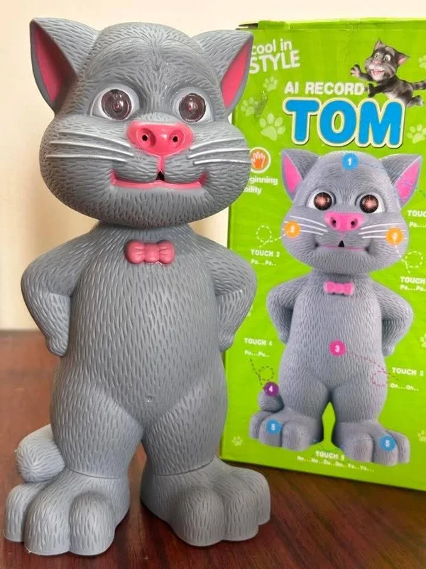 Talking Tom Cat Interactive Toy | Voice Recording & Repeat Toy for Kids